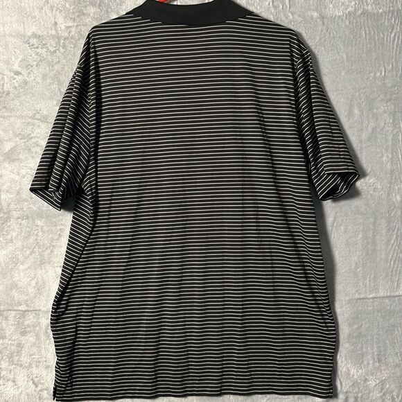 Nike Golf Black White Striped Short Sleeve Polo Size XL - Picture 8 of 8